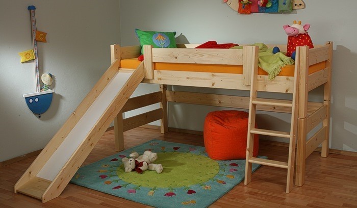 Gazel detska zvýšená postel sendy se skluzavkou